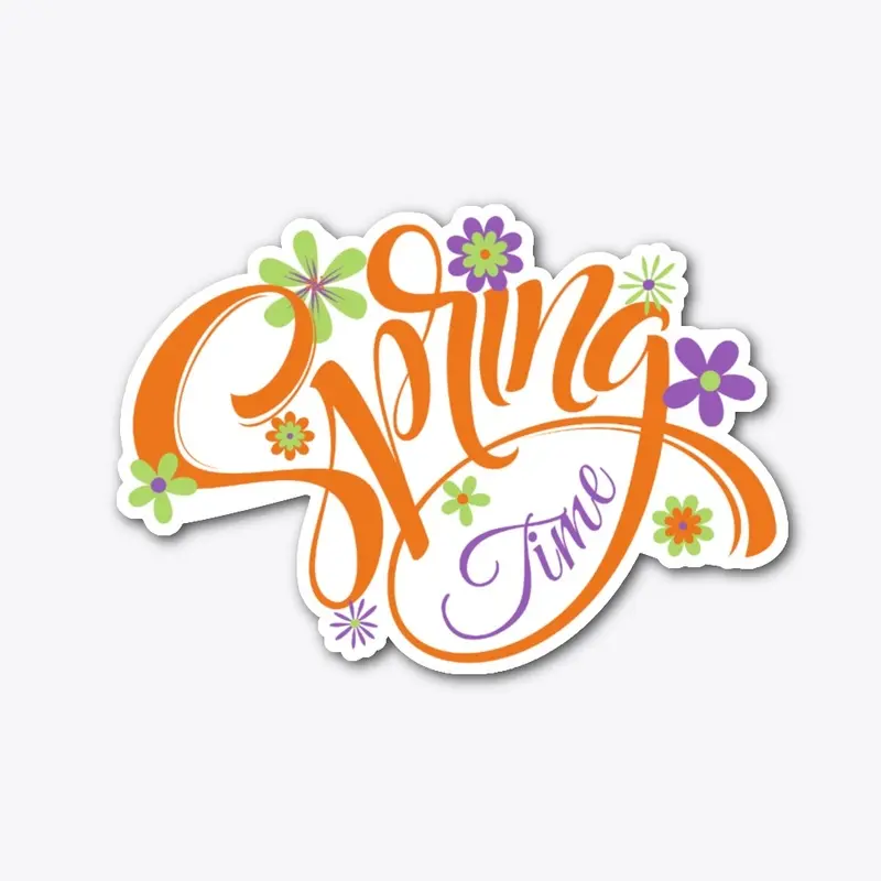 Orange Springtime Typography